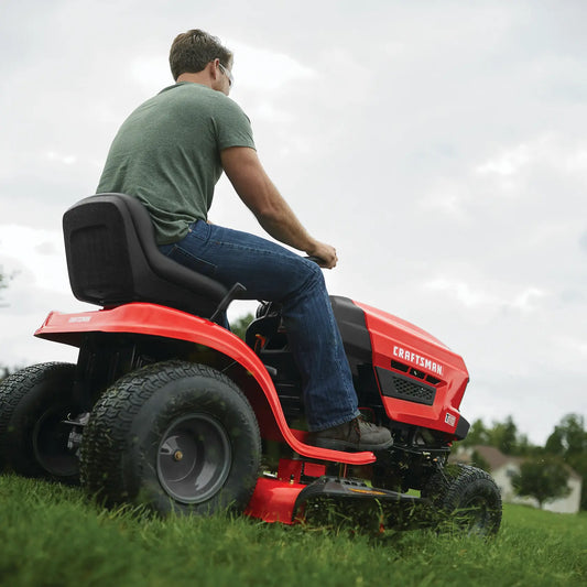 CRAFTSMAN 42-Inch 17.5 HP Gas Riding Lawn Mower with 7-Speed Gear Drive & Steel Deck