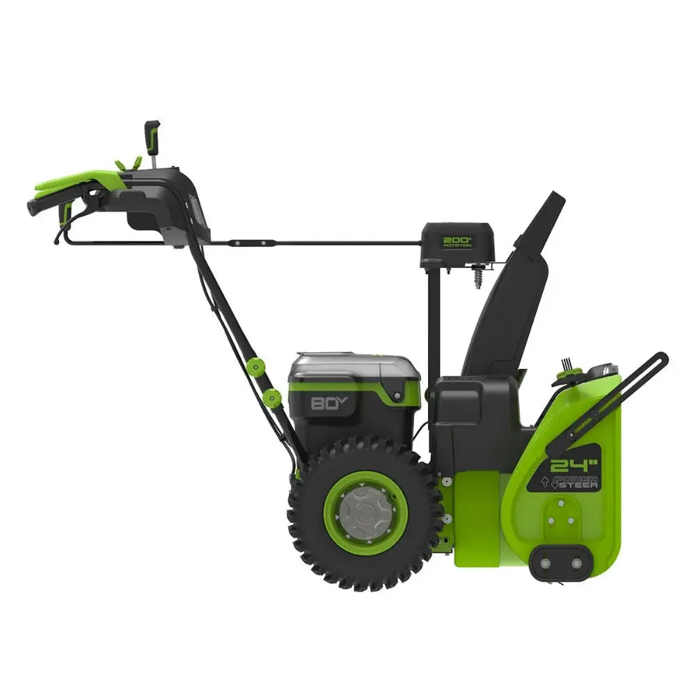 Greenworks 80V 24" Gen 2 Dual Stage Zero-Turn Snow Blower (Batteries Included)