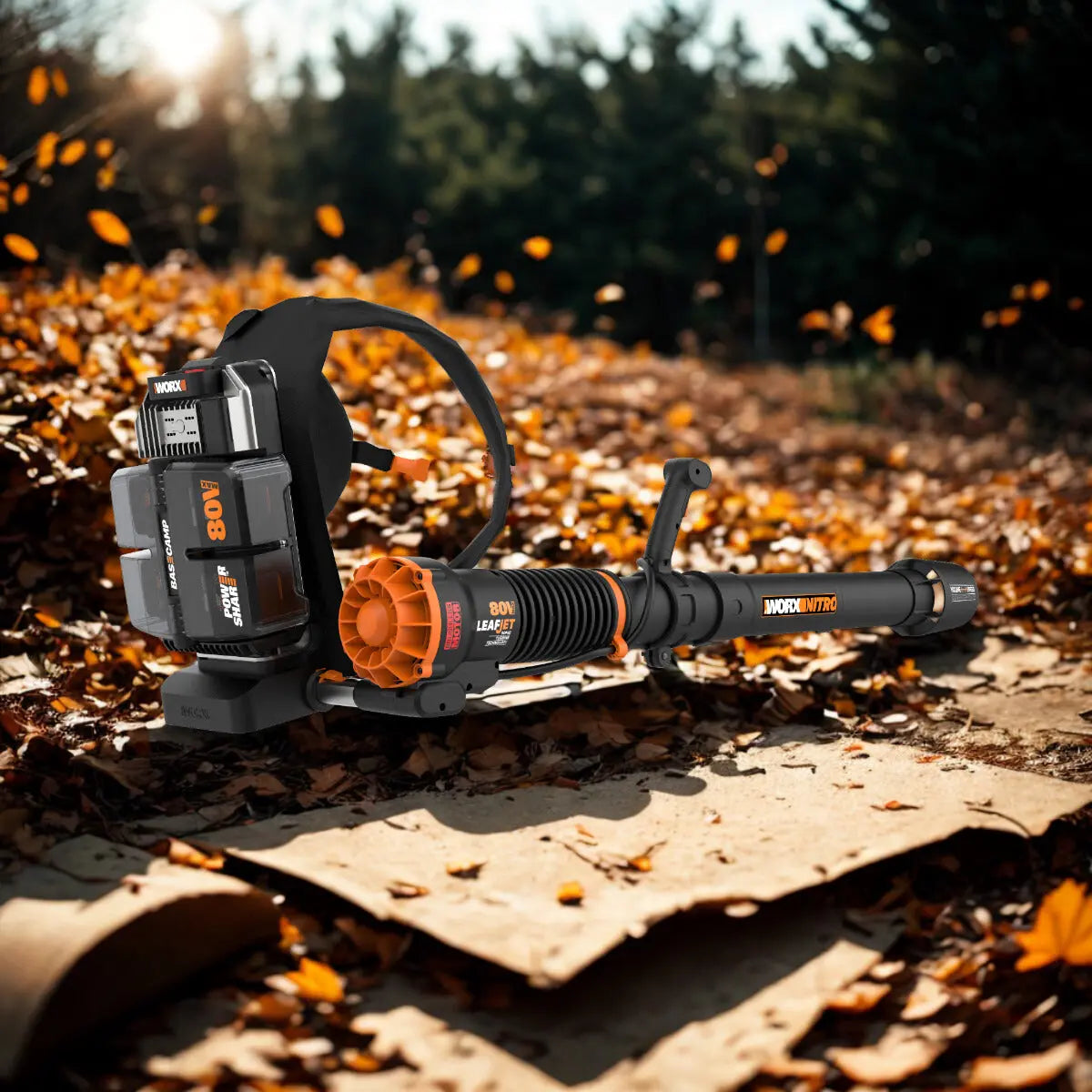 WORX Nitro 80V Backpack Leaf Blower 800 CFM WG572