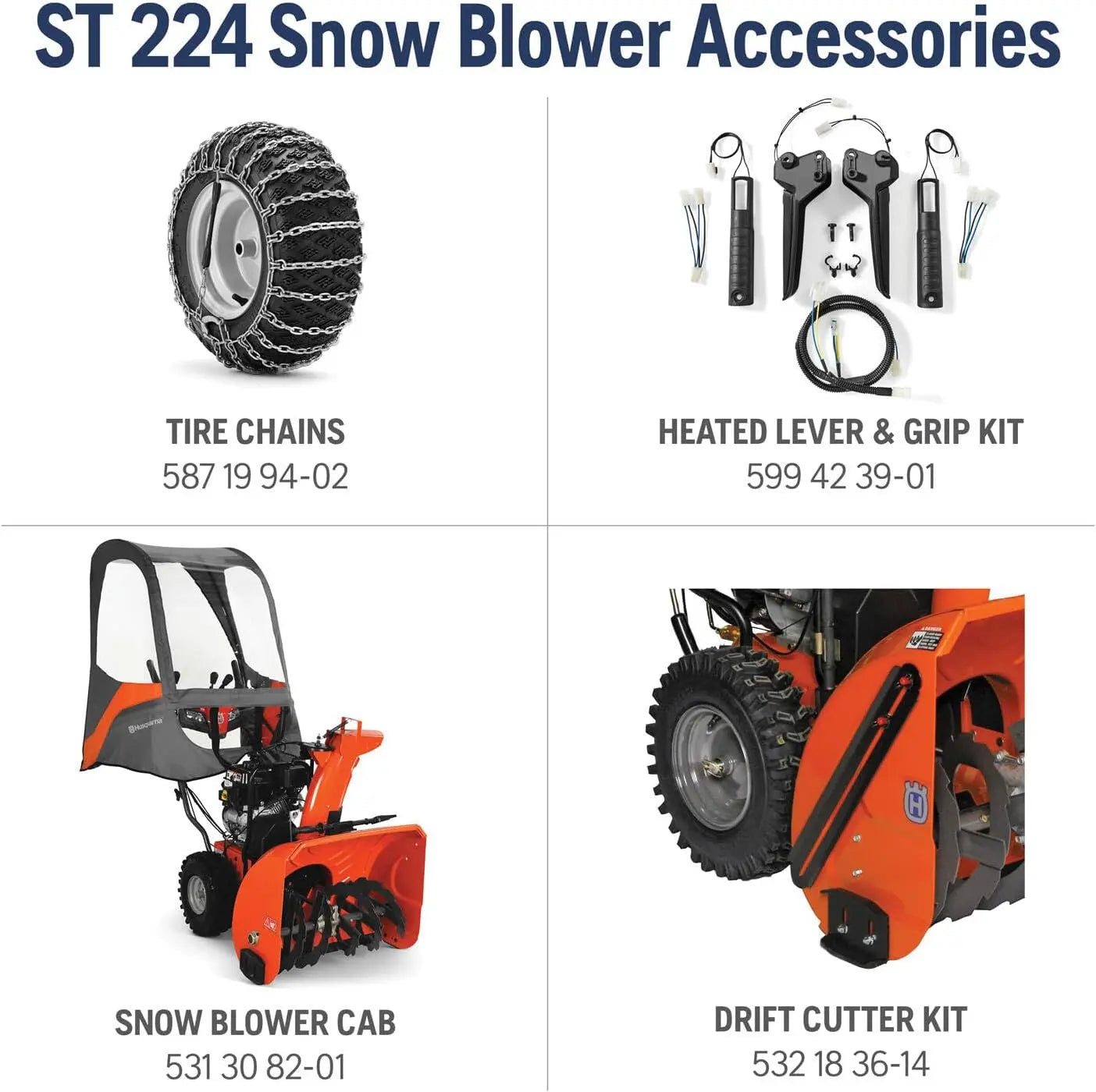 Husqvarna ST224 24 in. 212cc 2-Stage Gas Snow Blower