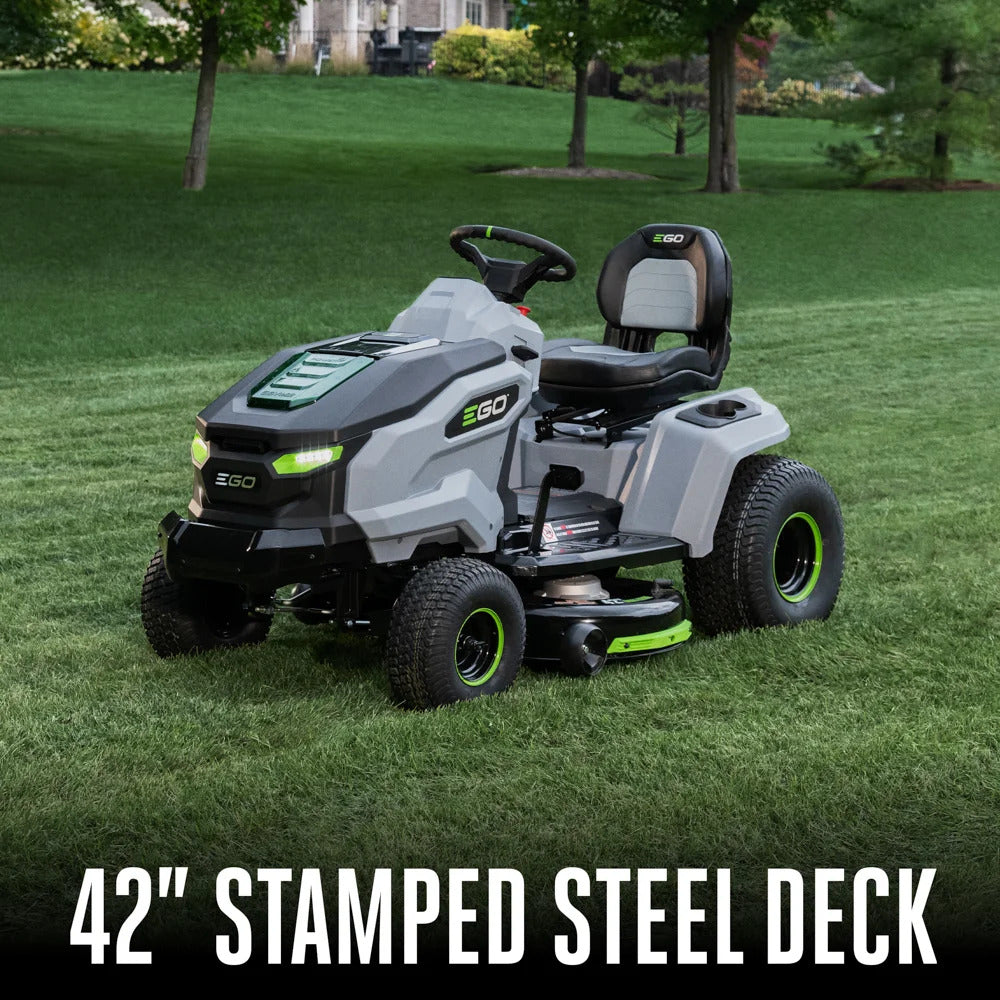 EGO Power+ TR4204 42-Inch Electric Riding Lawn Mower Tractor with 6 Batteries, Turbo Charger & 42” Deck