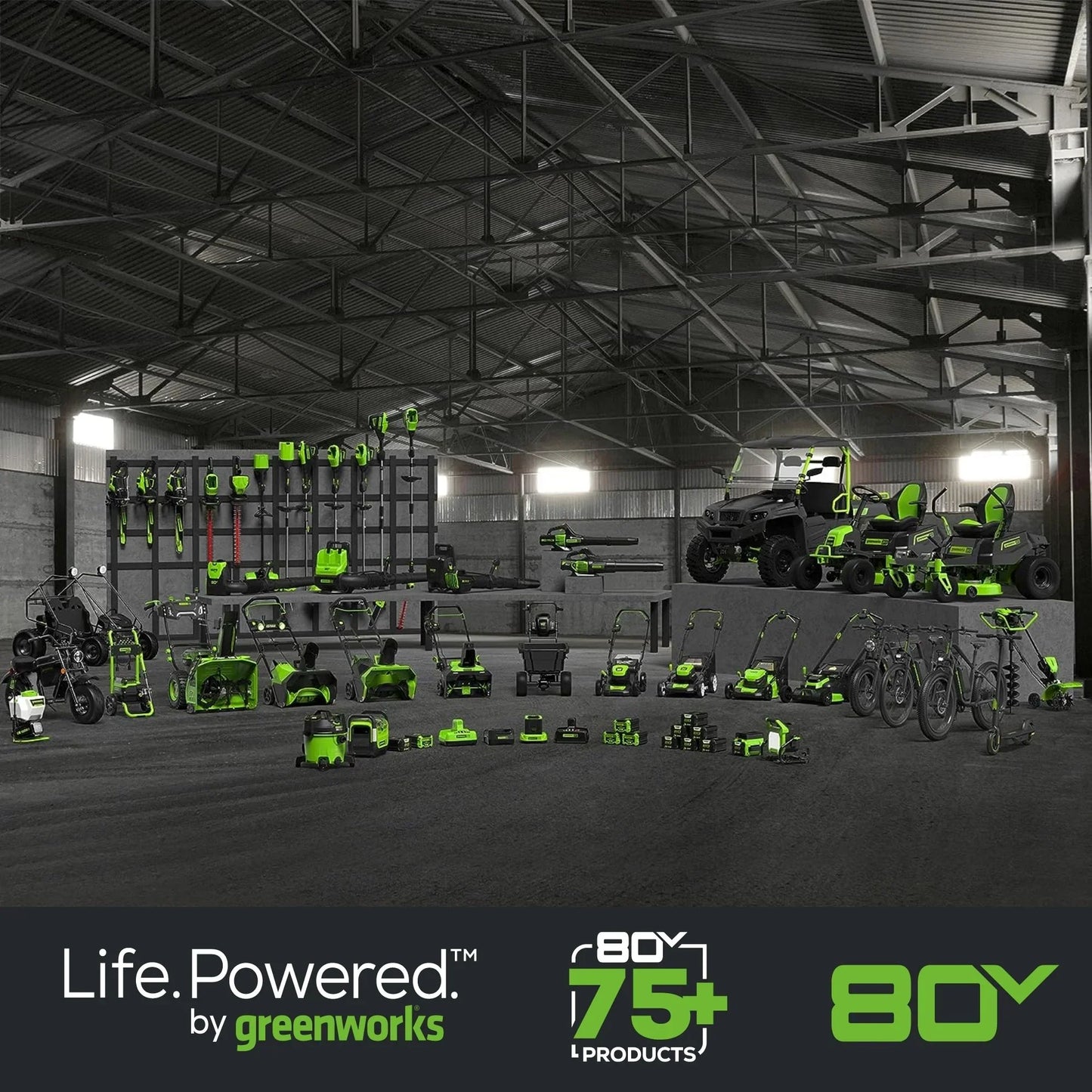 Greenworks 80V 770 CFM 180 MPH Cordless Leaf Blower with Battery & Charger