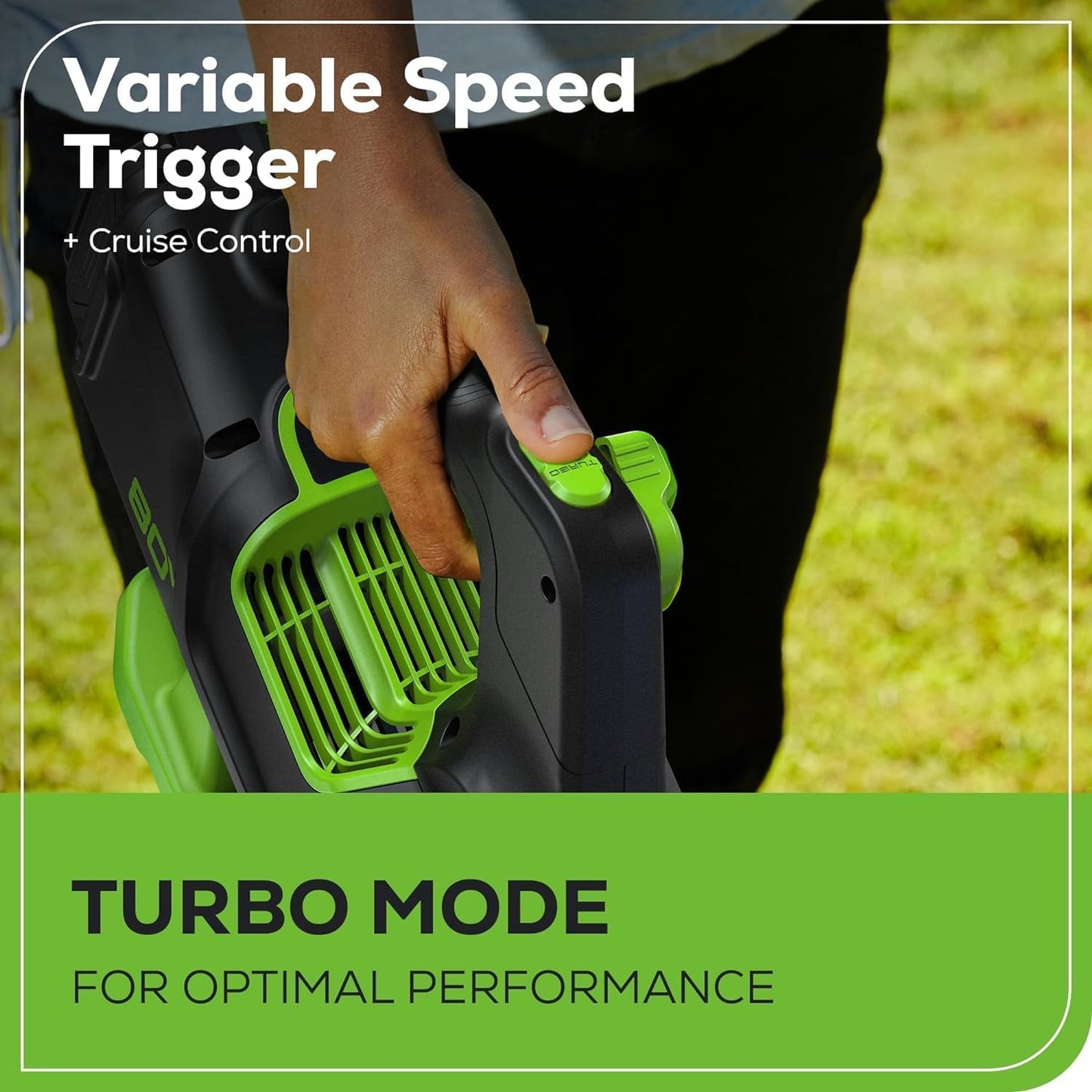 Greenworks 80V 770 CFM 180 MPH Cordless Leaf Blower with Battery & Charger