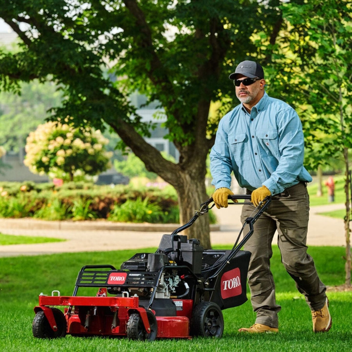 TurfMaster HDX 30” Commercial Walk Behind Lawn Mower w/ Casters – Kohler Command Pro Engine, Heavy Duty Self Propelled Gas Push Mower