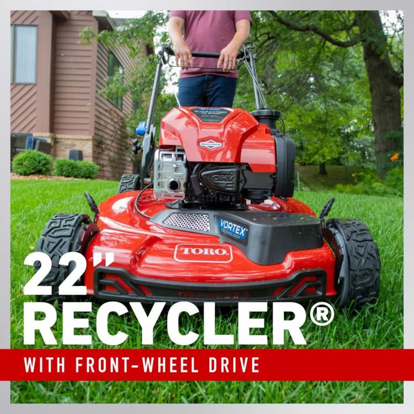 Toro SmartStow 21445 22" 150cc Gas Self-Propelled Lawn Mower with Recycler Mulching Technology & Briggs & Stratton Engine
