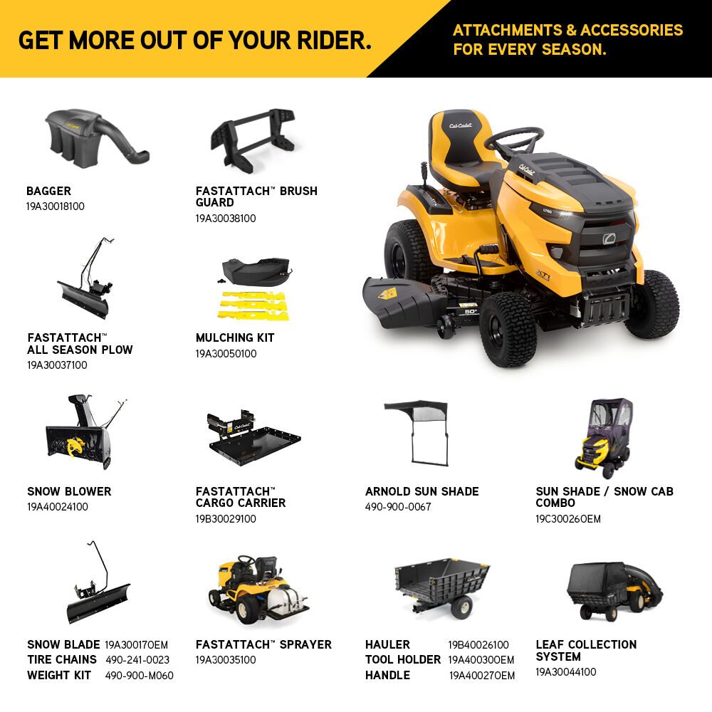 Cub Cadet XT1 LT50 Riding Lawn Mower 50" Deck 24HP Kohler