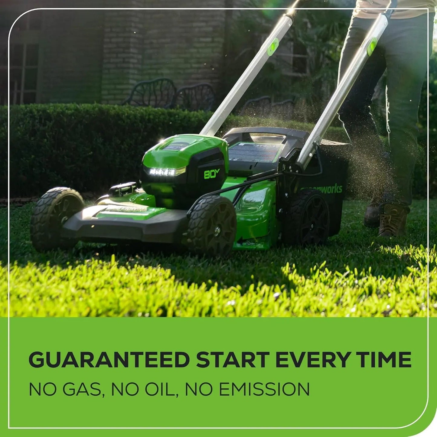 Greenworks 80V 21" Brushless Self-Propelled Lawn Mower w/ 4.0Ah Battery & Rapid Charger