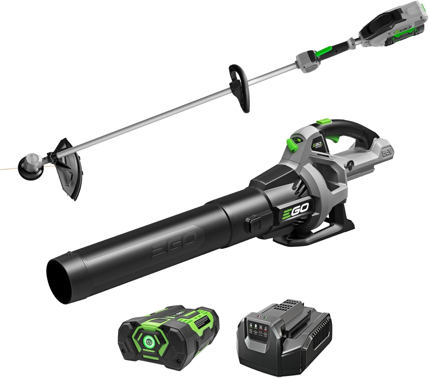 EGO Power+ ST1502LB 56V Cordless String Trimmer & 530 CFM Leaf Blower Combo Kit with 2.5Ah Battery & Charger
