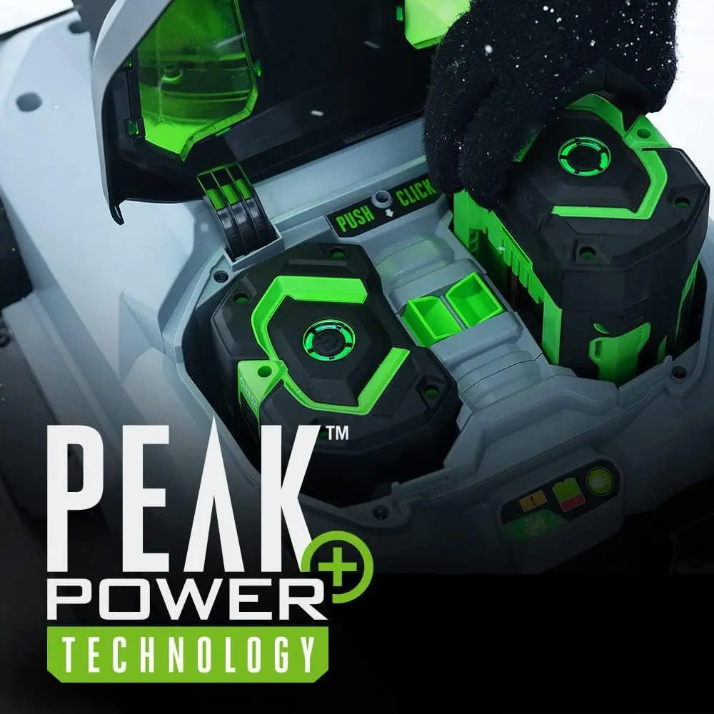 EGO POWER+ 21" Electric Snow Blower, Cordless Steel Auger, Includes 56V 5.0Ah Batteries and Dual Port Charger - SNT2112