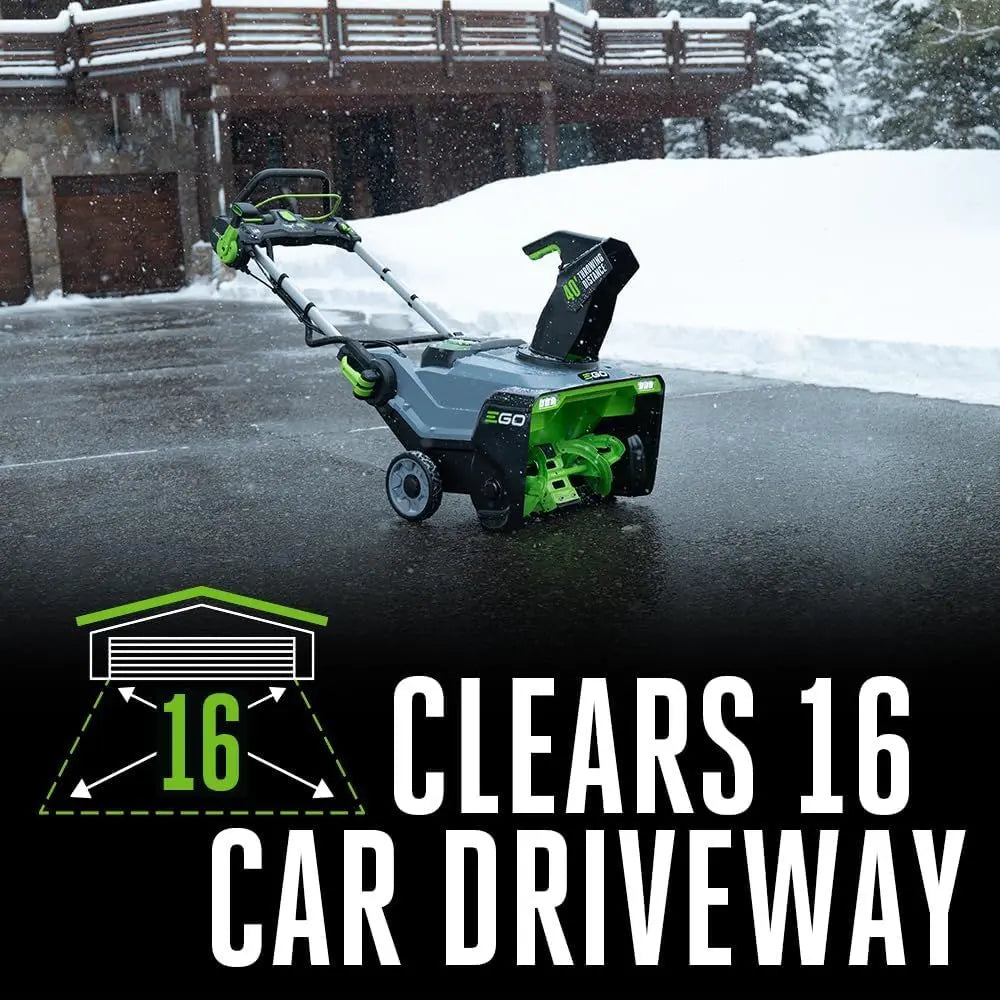 EGO POWER+ 21" Electric Snow Blower, Cordless Steel Auger, Includes 56V 5.0Ah Batteries and Dual Port Charger - SNT2112