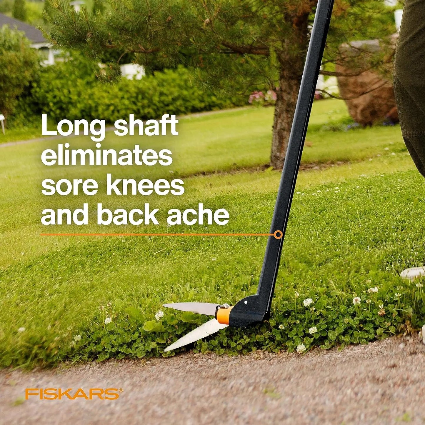 Fiskars 36" Long Handle Grass Shears with 360° Swivel Blade