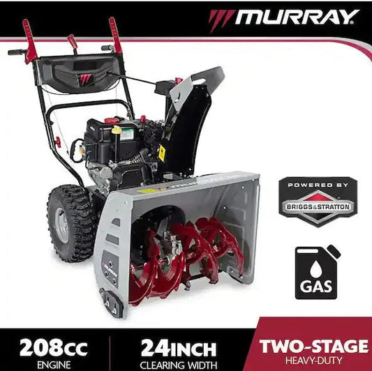 MurrayFlurry XL 24 in. 208 CC Self Propelled 2-Stage Gas Snow Blower