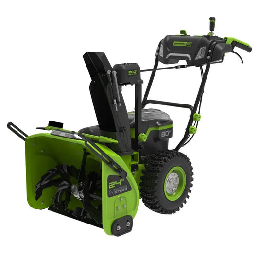 Greenworks 80V 24" Gen 2 Dual Stage Zero-Turn Snow Blower (Batteries Included)