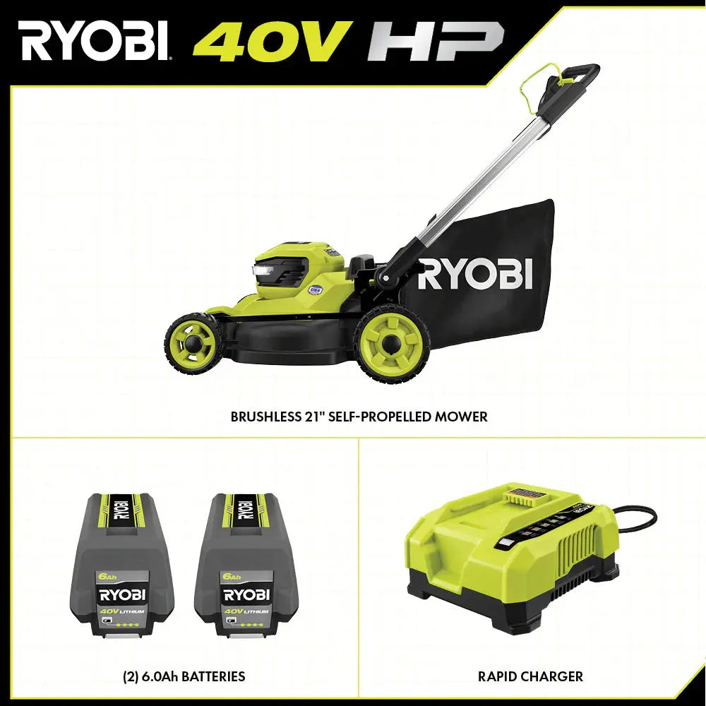 RYOBI 40V HP BRUSHLESS 21" SELF-PROPELLED MOWER KIT