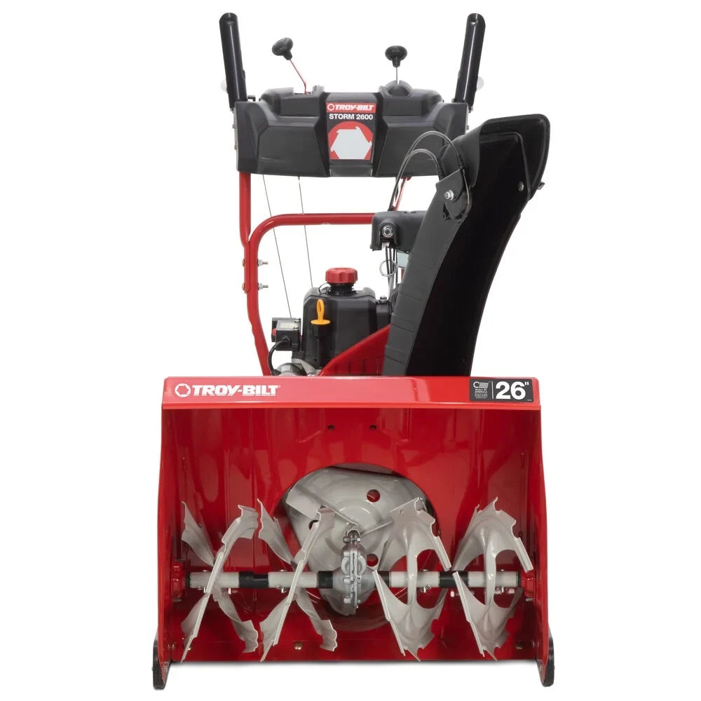 Troy-Bilt Storm 2600 26 Inch Two Stage Gas Snow Blower 208cc Electric Start Self Propelled Snow Thrower