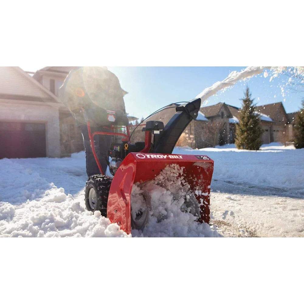 Troy-Bilt Storm 2600 26 Inch Two Stage Gas Snow Blower 208cc Electric Start Self Propelled Snow Thrower